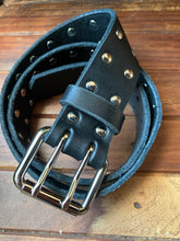 Load image into Gallery viewer, studded double prong belt
